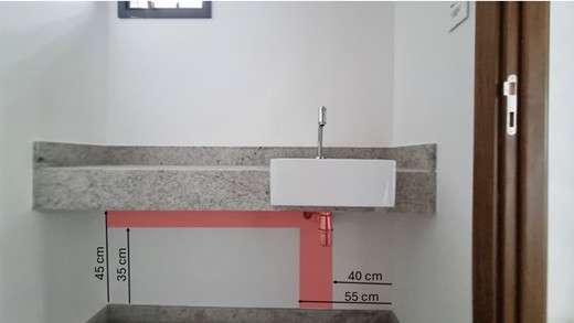 Indicação da Instalação Hidráulida sob Bancada